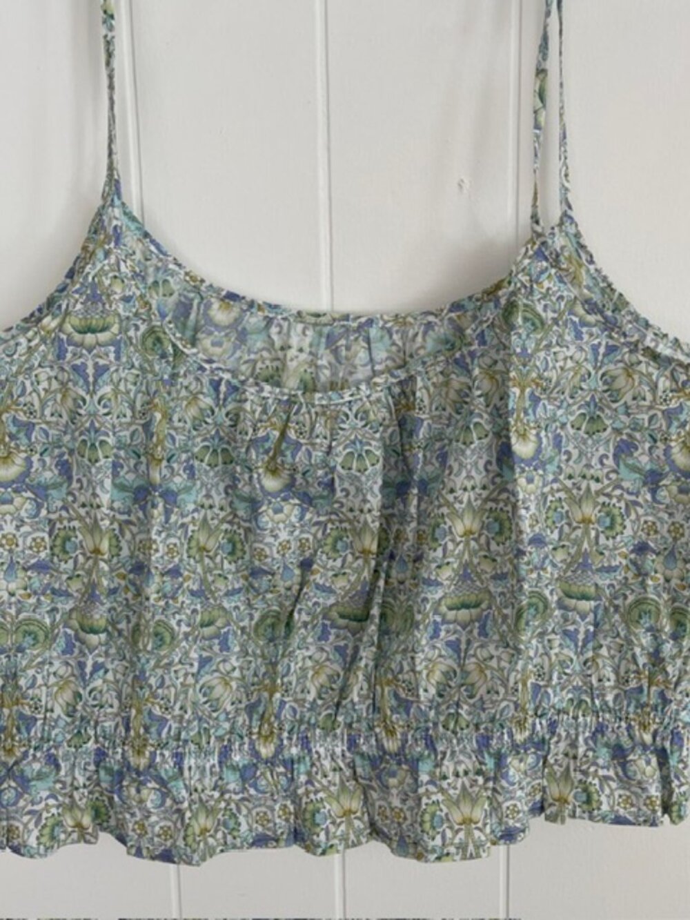 J.Crew Liberty Fabric Floral Tie Strap Tank XL 100% Cotton - Picture 5 of 7